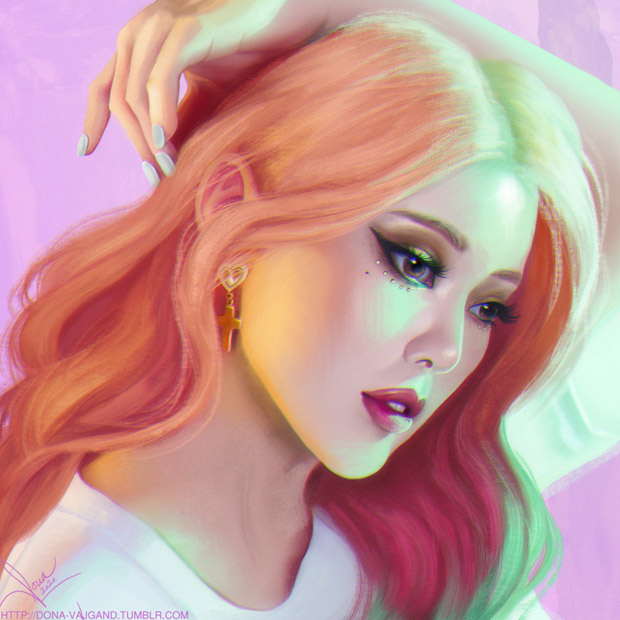 PONY SYNDROME youtuber kpop - Personal Work - One week portrait by Paintable illustration