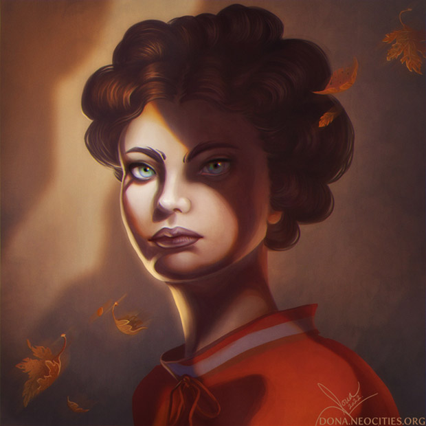 The Fall - Light ver. - Personal Work female portrait illustration