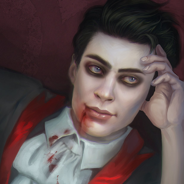 Sherlock Holmes: Chapter One in the victorian vampire outfit Masquerade Bloodlines Swansong illustration